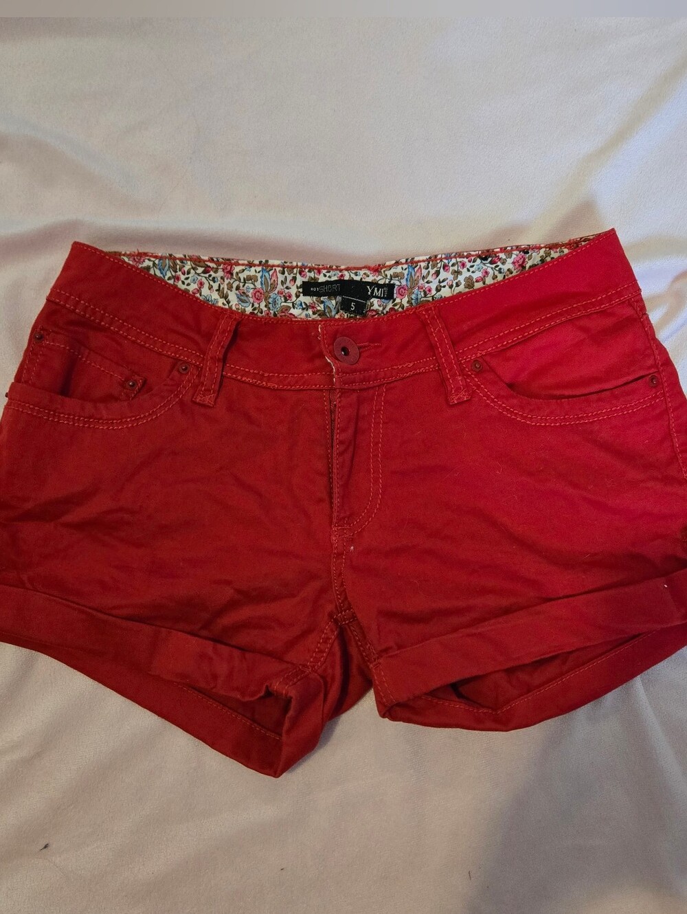 Y2K YMI Red Mini Shorts